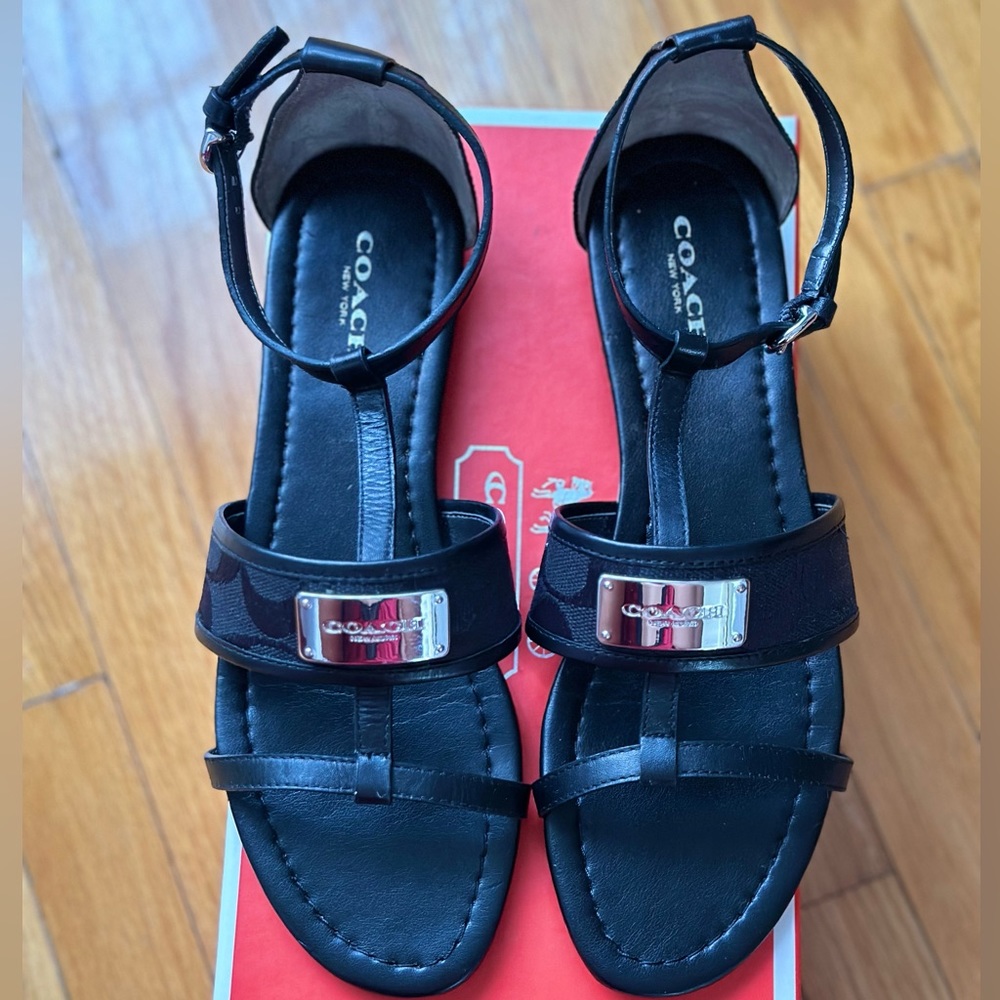 COACH | Harriet Signature T-Strap Sandal